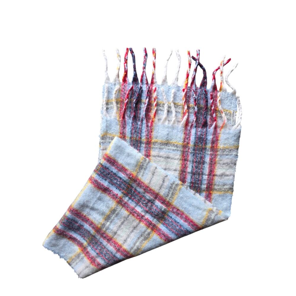 Quagga Large Rectangle‎ Scarf OS Womens Fluffy Multicolor Fall Winter